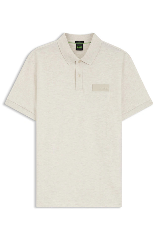 BOSS GREEN Poloshirt »Paddy Logo Patch Regular Fit« atmungsaktive Piqué-Webstruktur, Flachstrickkragen, gerader Schnitt
