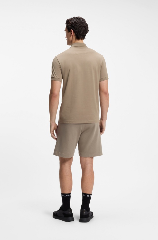 BOSS GREEN Poloshirt »Paddy Logo Patch Regular Fit« atmungsaktive Piqué-Webstruktur, Flachstrickkragen, gerader Schnitt
