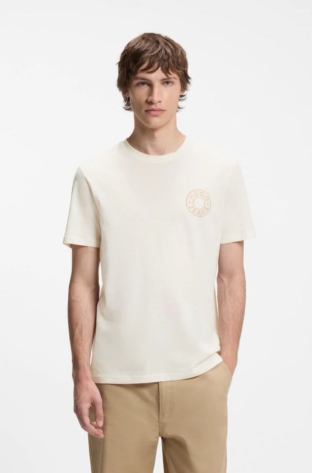 HUGO T-Shirt »Nemodo« Rundhalsausschnitt, reine Baumwolle, Brustdruck
