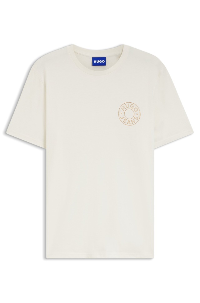 HUGO T-Shirt »Nemodo« Rundhalsausschnitt, reine Baumwolle, Brustdruck
