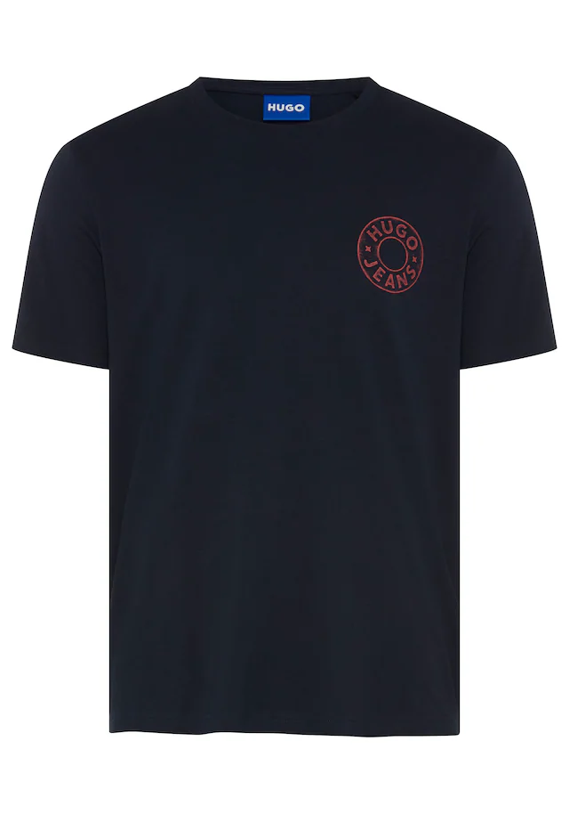 HUGO T-Shirt »Nemodo« Rundhalsausschnitt, reine Baumwolle, Brustdruck
