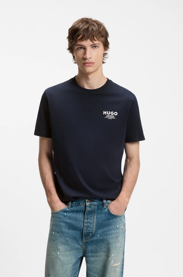 HUGO T-Shirt »Nesptee« Rundhalsausschnitt, Regular Fit, reine Baumwolle