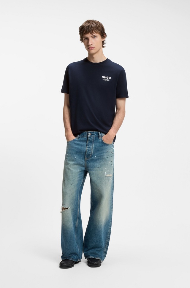 HUGO T-Shirt »Nesptee« Rundhalsausschnitt, Regular Fit, reine Baumwolle