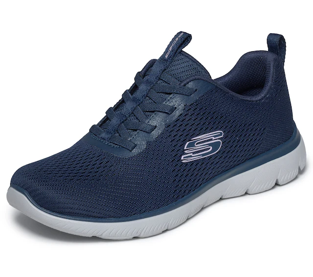 Skechers Slip-On Sneaker »SUMMITS« Schlupfschuh, Halbschuh, Freizeitschuh mit elastischen Schnürsenkeln