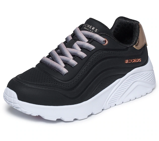 Skechers Slip-On Sneaker »UNO LITE« Schnürschuh, Halbschuh, Keilabsatz, Grössenschablone zum Download