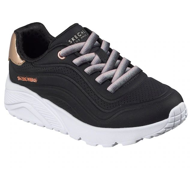 Skechers Slip-On Sneaker »UNO LITE« Schnürschuh, Halbschuh, Keilabsatz, Grössenschablone zum Download