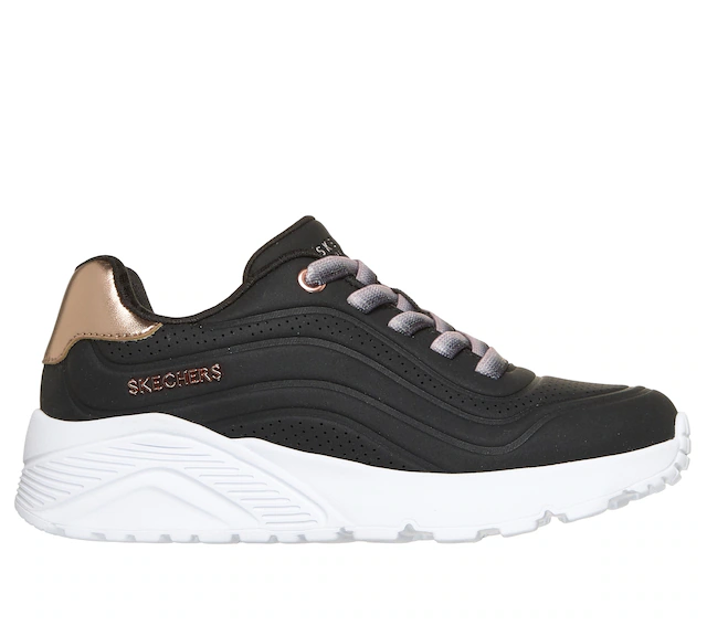 Skechers Slip-On Sneaker »UNO LITE« Schnürschuh, Halbschuh, Keilabsatz, Grössenschablone zum Download