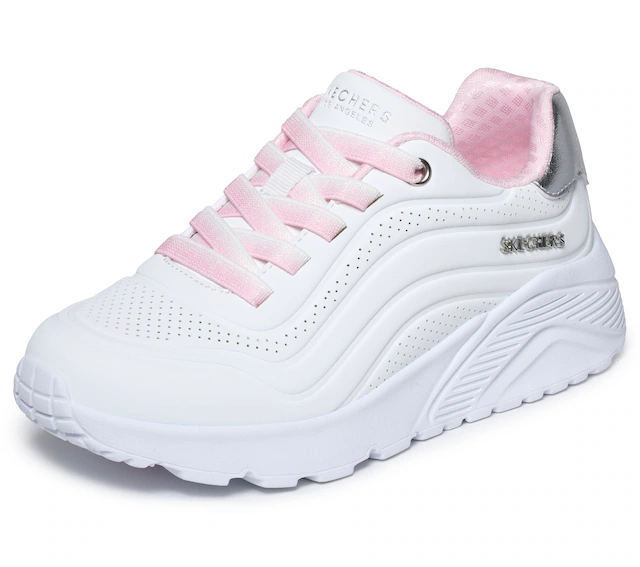Skechers Slip-On Sneaker »UNO LITE« Schnürschuh, Halbschuh, Keilabsatz, Grössenschablone zum Download