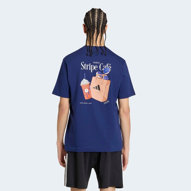 adidas Sportswear T-Shirt »COFFEE CAFE DONUT BAG GRAFIK« für Erwachsene, sportlicher Stil, aus Baumwolle