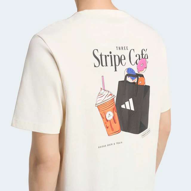 adidas Sportswear T-Shirt »COFFEE CAFE DONUT BAG GRAFIK« für Erwachsene, sportlicher Stil, aus Baumwolle