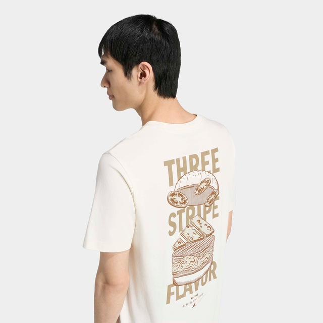 adidas Sportswear T-Shirt »BURGER FLAVOR GRAFIK« sportlicher Stil, ohne Verschluss, aus Baumwolle, normale Länge