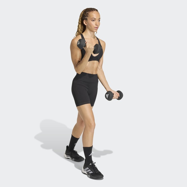 adidas Performance Shorts »WORKOUT ESSENTIALS KNIT SCRUNCH 5 INCH LEGGINGS« eng anliegende Passform, für Fitness und Sportmode, sportlicher Stil