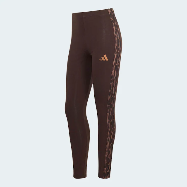 adidas Sportswear Leggings »SEASONAL ESSENTIALS 3-STREIFEN, ANIMALPRINT« für Erwachsene, mit sportlichem Stil, eng anliegende Passform
