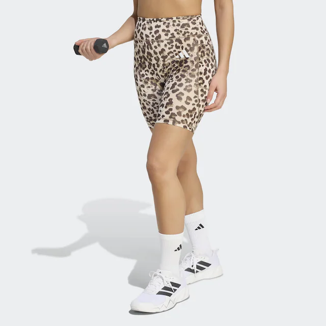 adidas Performance Shorts »OPTIME ESSENTIALS WORKOUT LEGGINGS, KURZ, LEOPARDENPRINT«