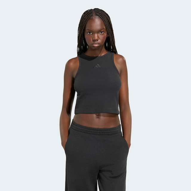 adidas Sportswear Tanktop »ADIDAS KIT SMALL LOGO RIB TANK« Cropped Tanktop, eng anliegend