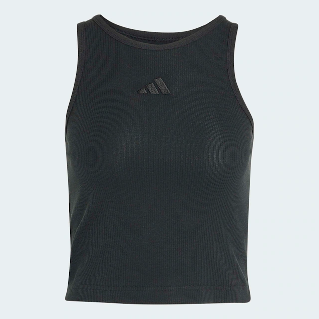 adidas Sportswear Tanktop »ADIDAS KIT SMALL LOGO RIB TANK« Cropped Tanktop, eng anliegend