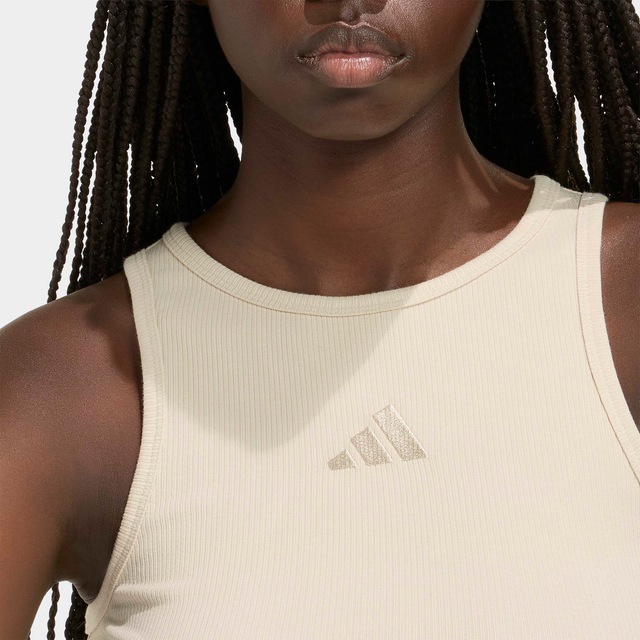 adidas Sportswear Tanktop »ADIDAS KIT SMALL LOGO RIB TANK« Cropped Tanktop, eng anliegend