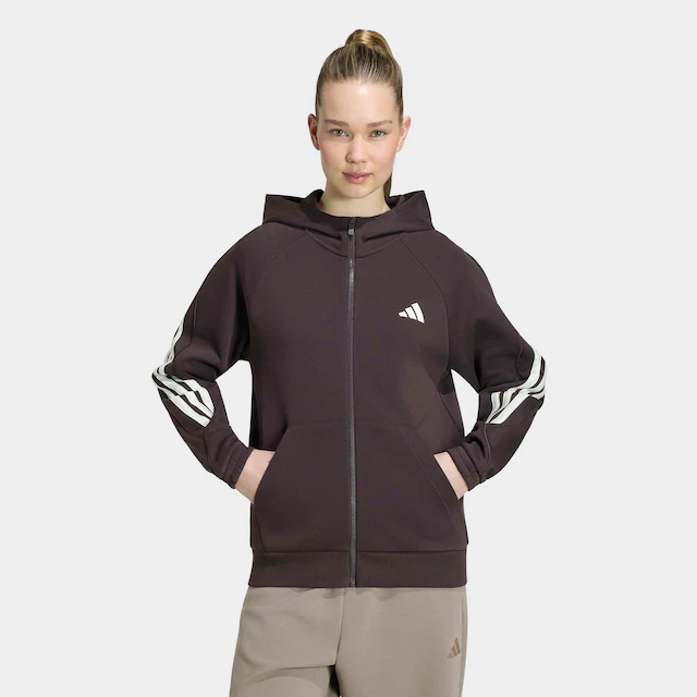 adidas Sportswear Kapuzensweatjacke »W STA 3S FZ HD« mit normaler Länge, aus Baumwolle und Polyester