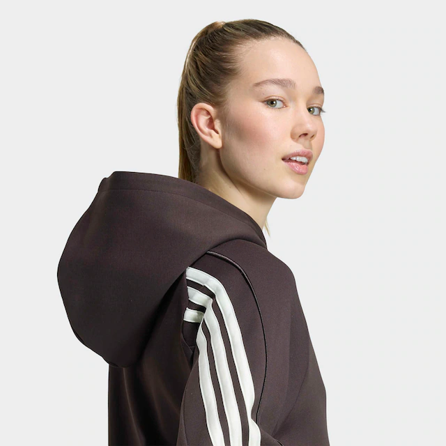 adidas Sportswear Kapuzensweatjacke »W STA 3S FZ HD« mit normaler Länge, aus Baumwolle und Polyester