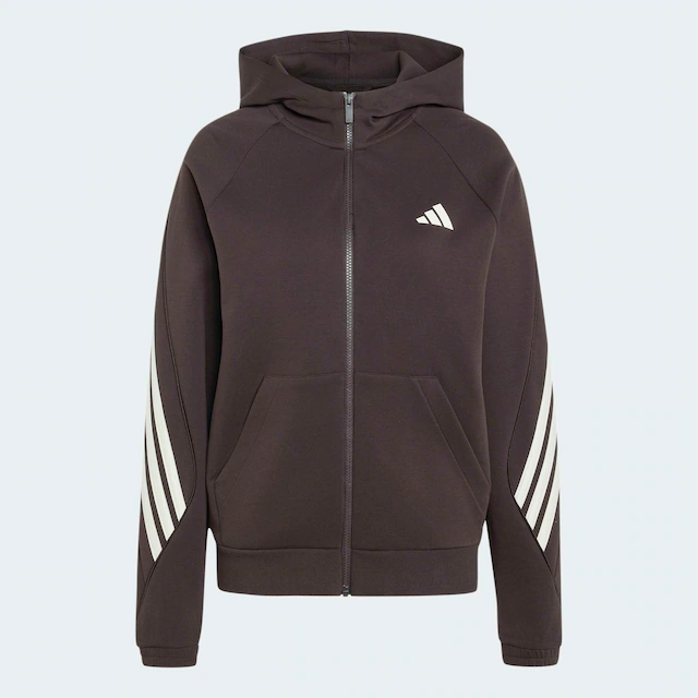 adidas Sportswear Kapuzensweatjacke »W STA 3S FZ HD« mit normaler Länge, aus Baumwolle und Polyester