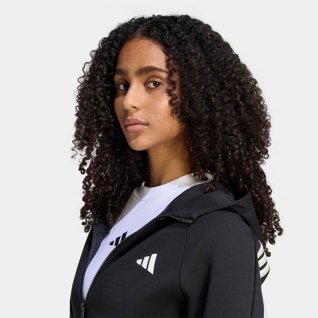 adidas Sportswear Kapuzensweatjacke »W STA 3S FZ HD« mit normaler Länge, aus Baumwolle und Polyester
