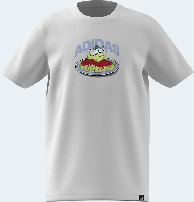 adidas Sportswear T-Shirt »PASTA GRAPHIC JUNIOR« mit auffälligem Grafikprint zum Thema Essen, aus Baumwolle, für Kinder