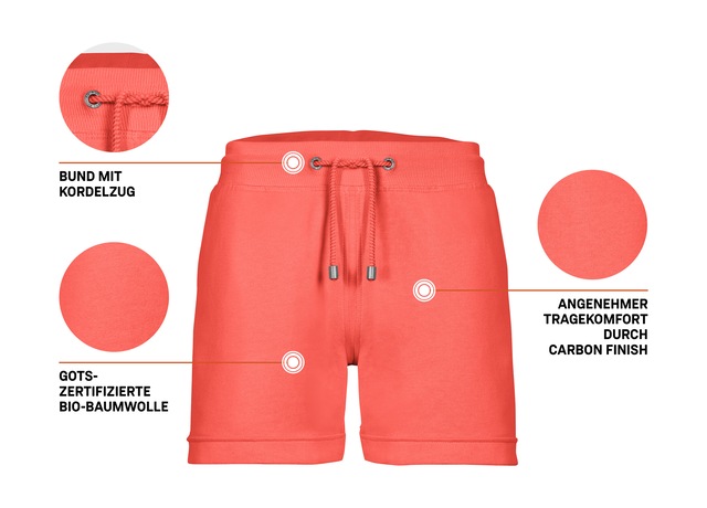 G.I.G.A. DX by killtec Shorts »GS 29 WMN SHRTS GOTS« GOTS Bio-Baumwolle, Carbon-Finish, elastischer Bund, Kordelzug
