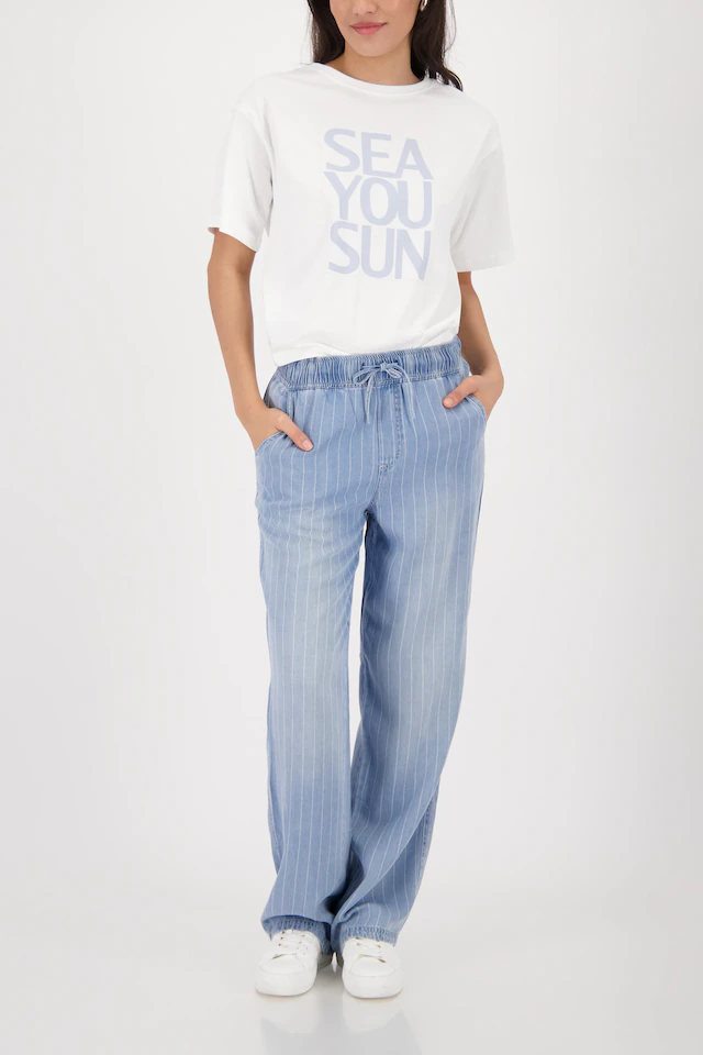 Monari T-Shirt »Shirt Druck platziert« Regular fit mit Schriftzug