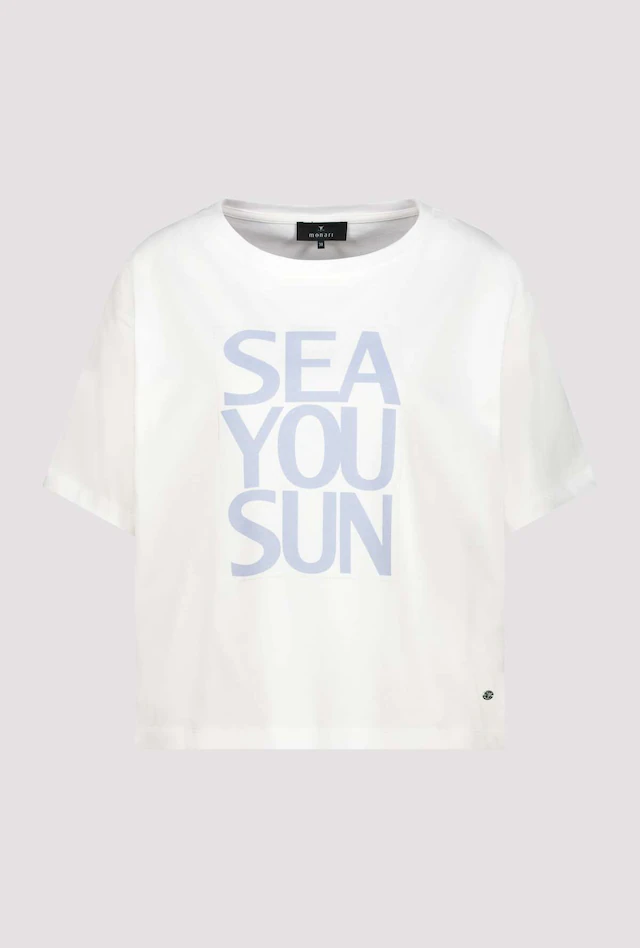 Monari T-Shirt »Shirt Druck platziert« Regular fit mit Schriftzug