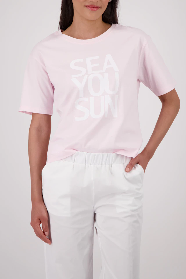 Monari T-Shirt »Shirt Druck platziert« Regular fit mit Schriftzug