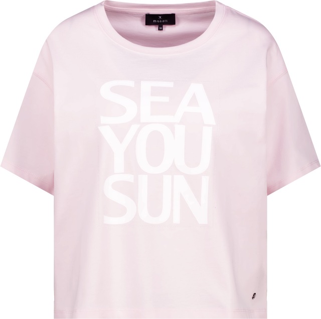 Monari T-Shirt »Shirt Druck platziert« Regular fit mit Schriftzug