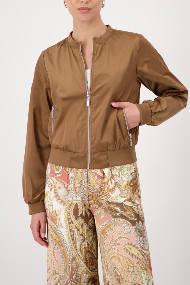 Monari Bomberjacke »Jacke Nylon« ohne Kapuze mit Reißverschlusstaschen