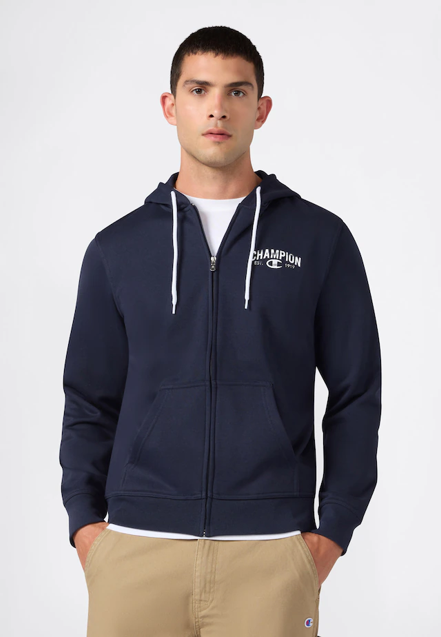 Champion Kapuzensweatjacke »SPORTWEAR ZIP-UP HOODIE Standard Fit« mit durchgehendem Reißverschluss, Langarm-Design, Standard Fit