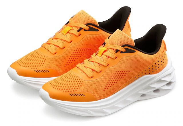 John Devin Sneaker »Schnürschuh, Freizeitschuhe, Schnürhalbschuhe, Halbschuh, Turnschuh« NEU im sportiven Look aus luftigem Mesh-Material VEGAN