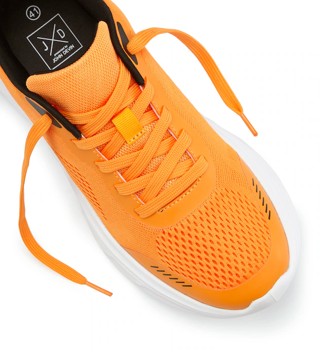 John Devin Sneaker »Schnürschuh, Freizeitschuhe, Schnürhalbschuhe, Halbschuh, Turnschuh« NEU im sportiven Look aus luftigem Mesh-Material VEGAN