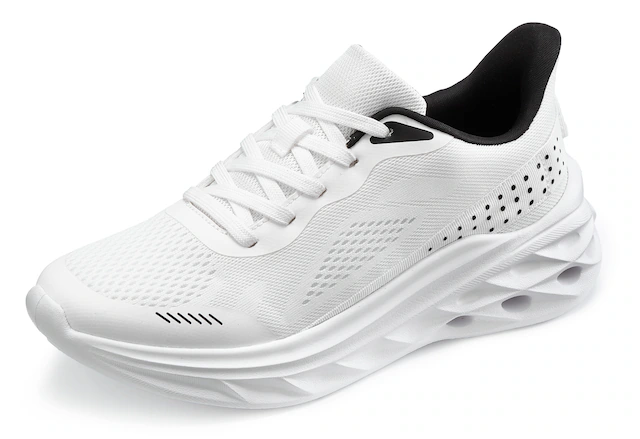 John Devin Sneaker »Schnürschuh, Freizeitschuhe, Schnürhalbschuhe, Halbschuh, Turnschuh« NEU im sportiven Look aus luftigem Mesh-Material VEGAN