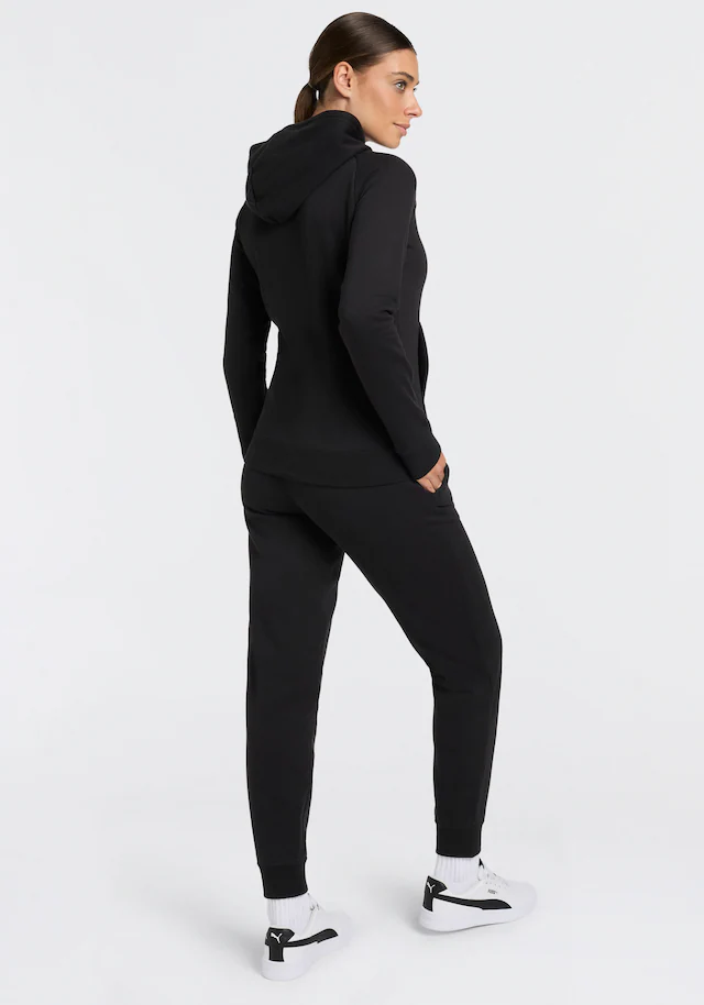 PUMA Trainingsanzug »HOODED SWEAT SUIT FL CL« 2 zweiteiliges Set, mit Kapuze, aus Baumwolle und Polyester, Regular Fit