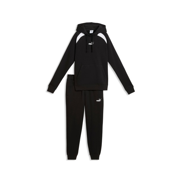 PUMA Trainingsanzug »HOODED SWEAT SUIT FL CL« 2 zweiteiliges Set, mit Kapuze, aus Baumwolle und Polyester, Regular Fit