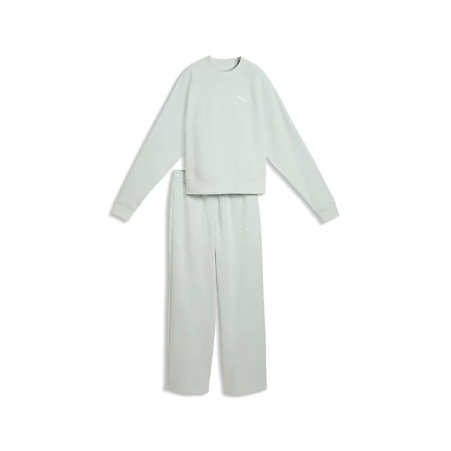 PUMA Trainingsanzug »LOUNGEWEAR STANDARD SWEAT SUITT FL CL« 2 zweiteiliges Set, mit Langarm-Oberteil, aus Baumwolle und Polyester