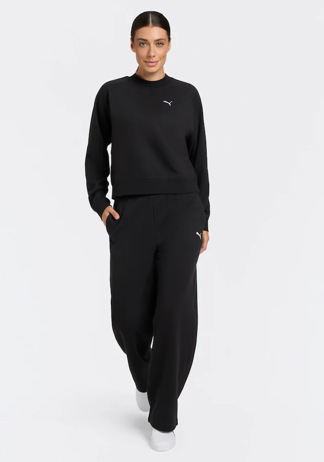 PUMA Trainingsanzug »LOUNGEWEAR STANDARD SWEAT SUITT FL CL« 2 zweiteiliges Set, mit Langarm-Oberteil, aus Baumwolle und Polyester