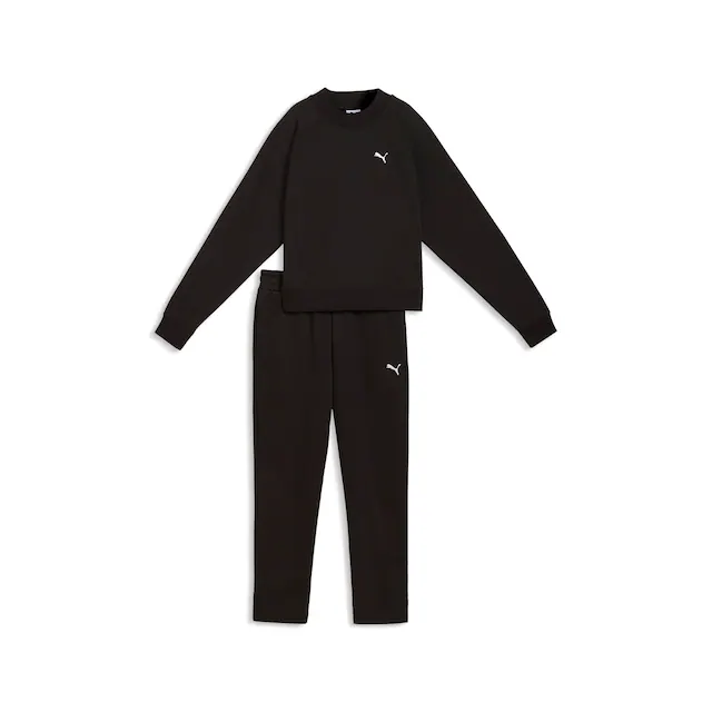 PUMA Trainingsanzug »LOUNGEWEAR STANDARD SWEAT SUITT FL CL« 2 zweiteiliges Set, mit Langarm-Oberteil, aus Baumwolle und Polyester