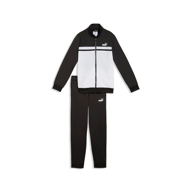 PUMA Trainingsanzug »POLY COLORBLOCK SUIT B« 2 zweiteiliges Set, mit Reißverschluss am Oberteil, aus Polyester