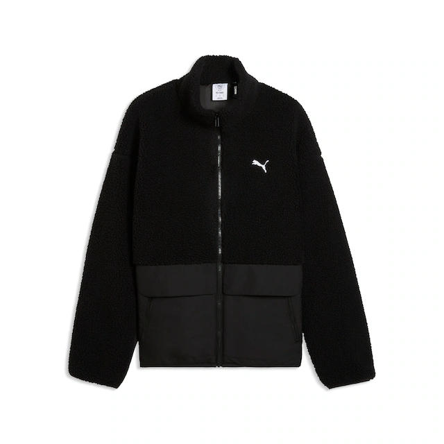PUMA Wendejacke »HYBRID REFIBRE SHERPA JACKET M« ohne Kapuze sportlicher Stil, mit Reißverschluss, mit Cargotasche, aus Rippware
