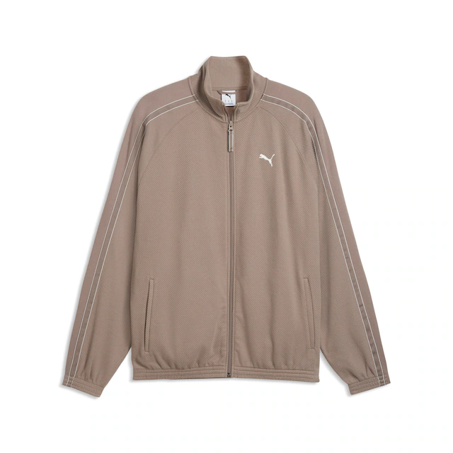 PUMA Trainingsjacke »CLASS RELAXED MATERIAL TRACK JACKET« ohne Kapuze mit Stehkragen, unifarbenes Design, Relaxed Fit