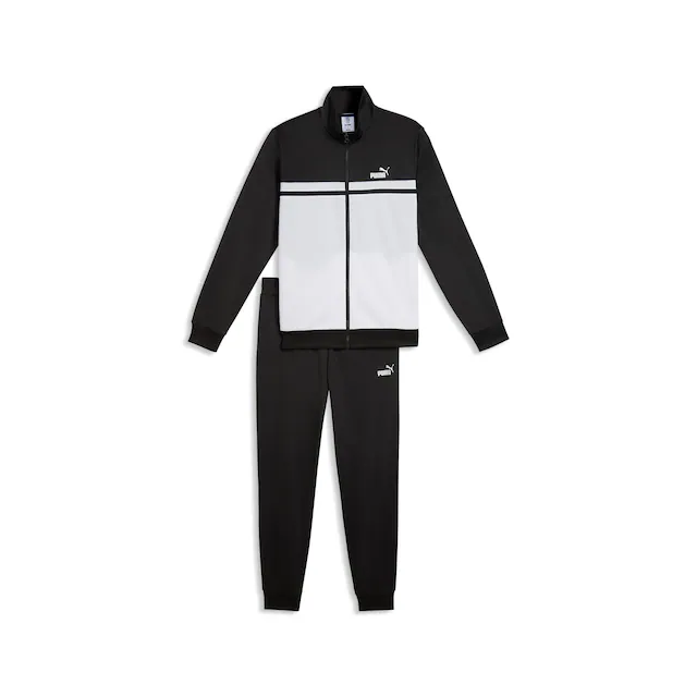 PUMA Trainingsanzug »POLY COLORBLOCK SUIT« 2 zweiteiliges Set, mit Reißverschluss am Oberteil, aus Polyester