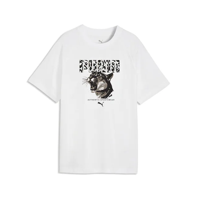 PUMA T-Shirt »GRAPHICS ANIMAL RELAXED TEE G« Kurzarm, sportlicher Stil