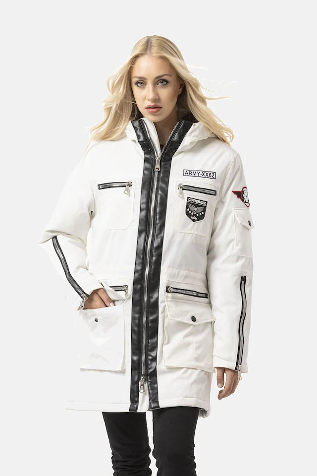 Cipo & Baxx Winterjacke »WM144« mit Kapuze mit Zipper-Details
