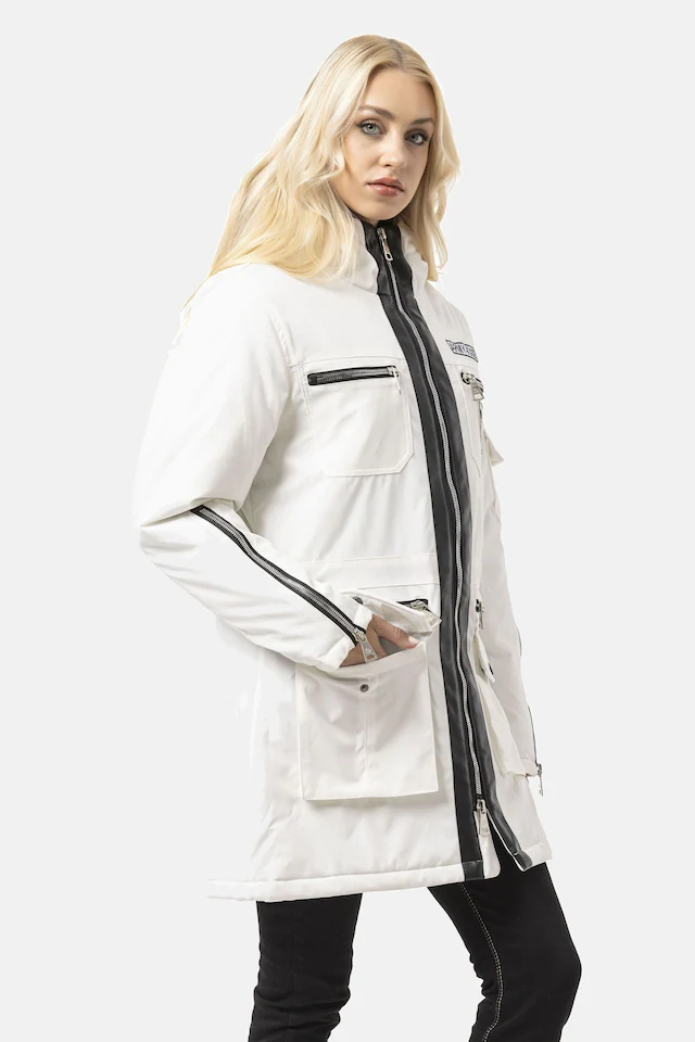 Cipo & Baxx Winterjacke »WM144« mit Kapuze mit Zipper-Details
