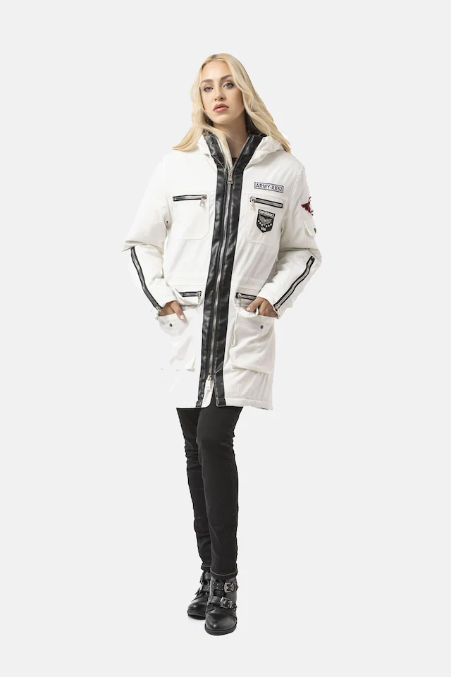 Cipo & Baxx Winterjacke »WM144« mit Kapuze mit Zipper-Details
