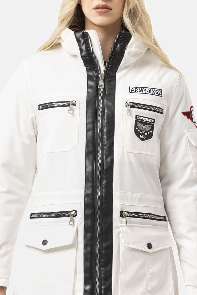 Cipo & Baxx Winterjacke »WM144« mit Kapuze mit Zipper-Details
